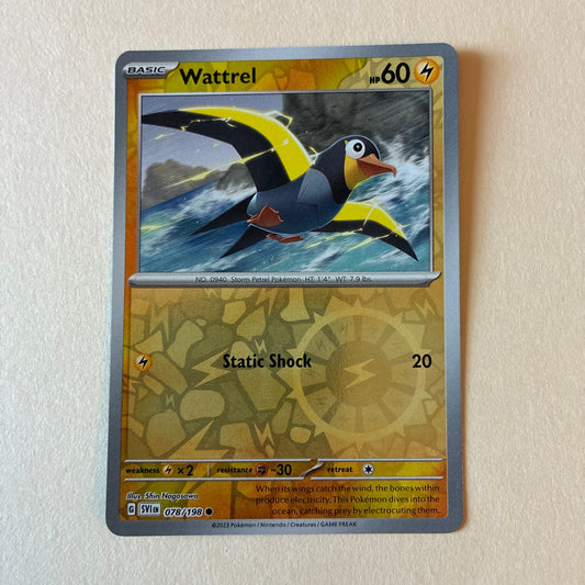 2023 POKEMON TCG SVI - WATTREL 078/198 (REVERSE HOLO)