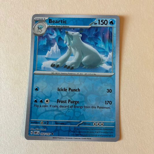 2023 POKEMON TCG OBF - BEARTIC 054/197 (REVERSE HOLO)