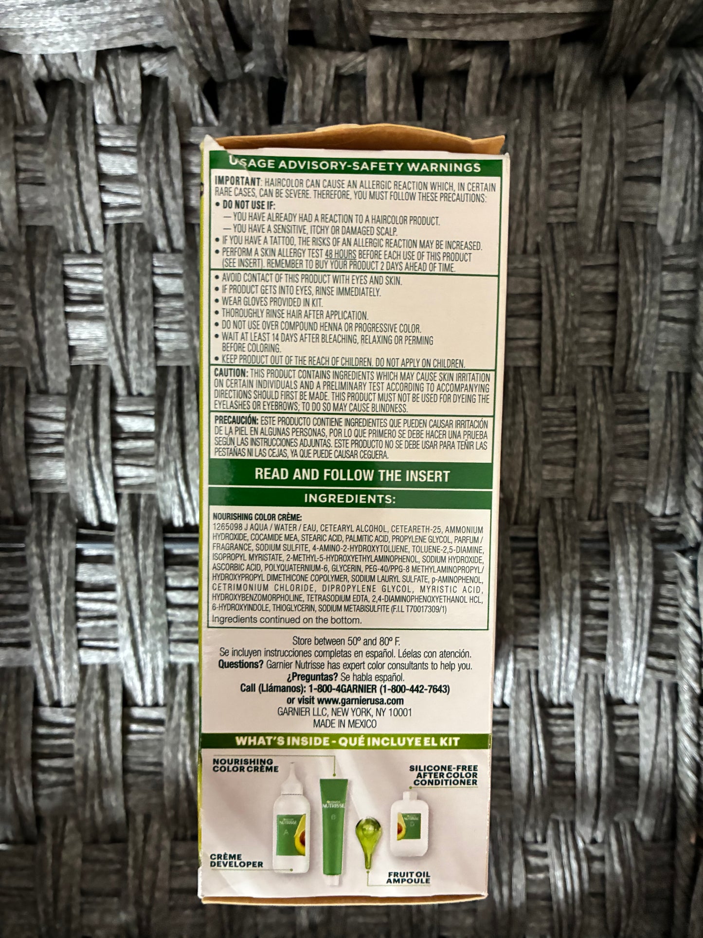 GARNIER NUTRISSE PERMANENT HAIR COLOR #362 DARKEST BERRY BURGUNDY