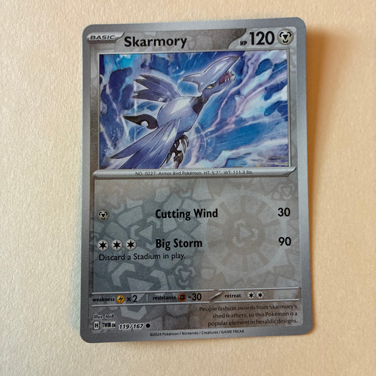 2024 POKEMON TCG TWM - SKARMORY 119/167 (REVERSE HOLO)