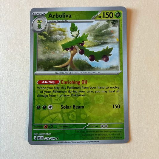 2023 POKEMON TCG SVI - ARBOLIVA 023/198 (REVERSE HOLO)