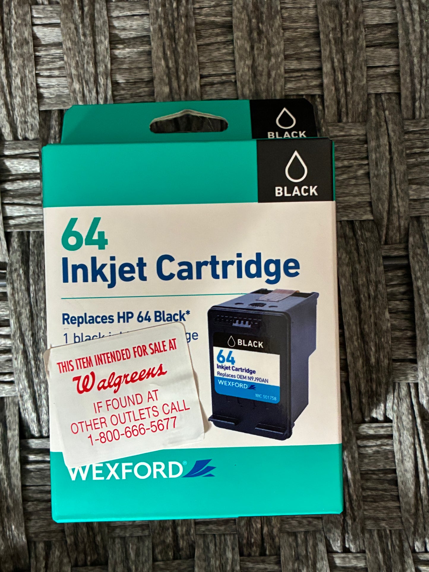 WEXFORD HP 63 COMPATIBLE  INKJET CARTRIDGE BLACK