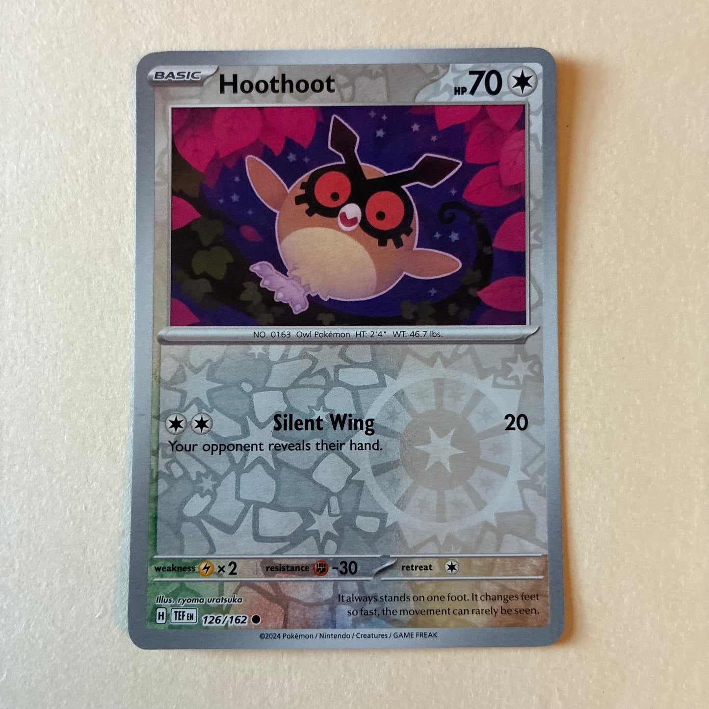 2024 POKEMON TCG HOOTHOOT 126/162 HOLO
