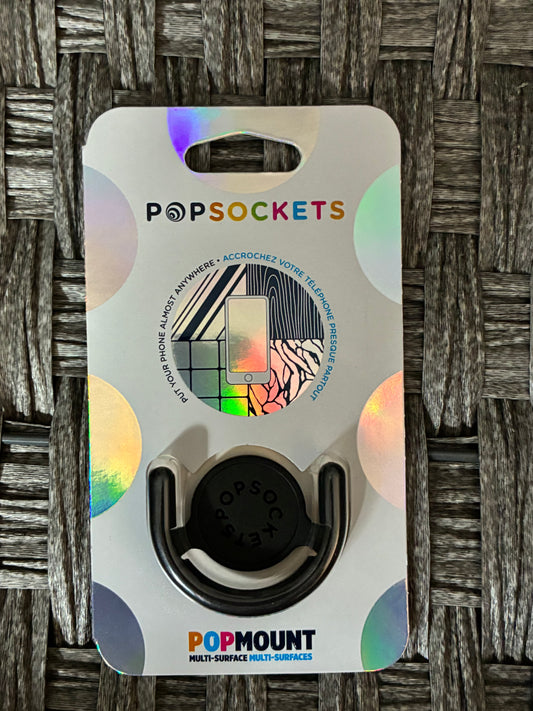 POPSOCKETS POP MOUNT MULTI SURFACE MOUNT BLACK
