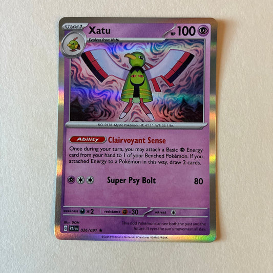 2024 POKEMON TCG XATU 026/091 HOLO