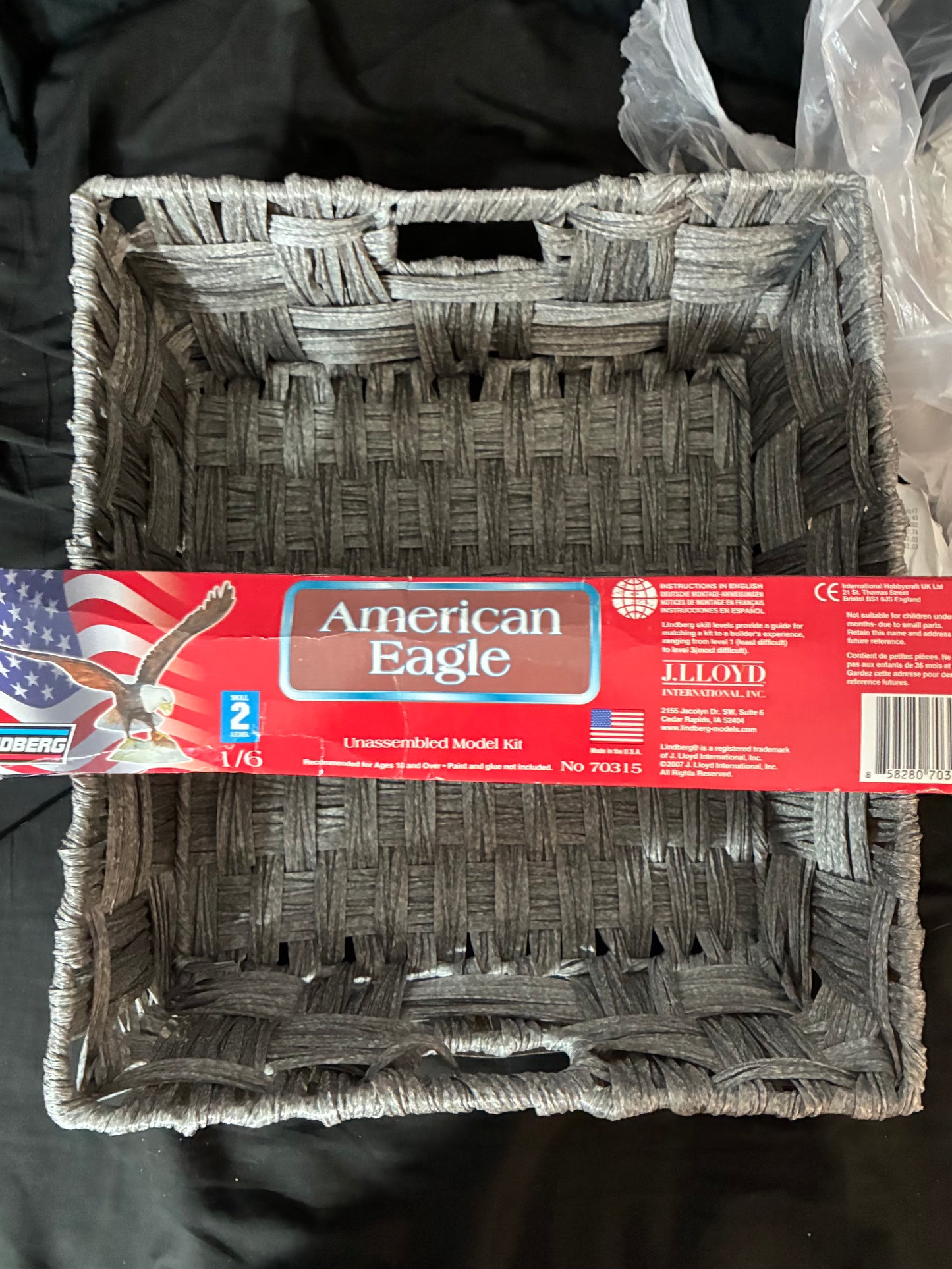 LINDBERG AMERICAN EAGLE MODEL KIT 12" WING SPAN 1/6 SCALE 70315 OPEN BOX COMPLETE