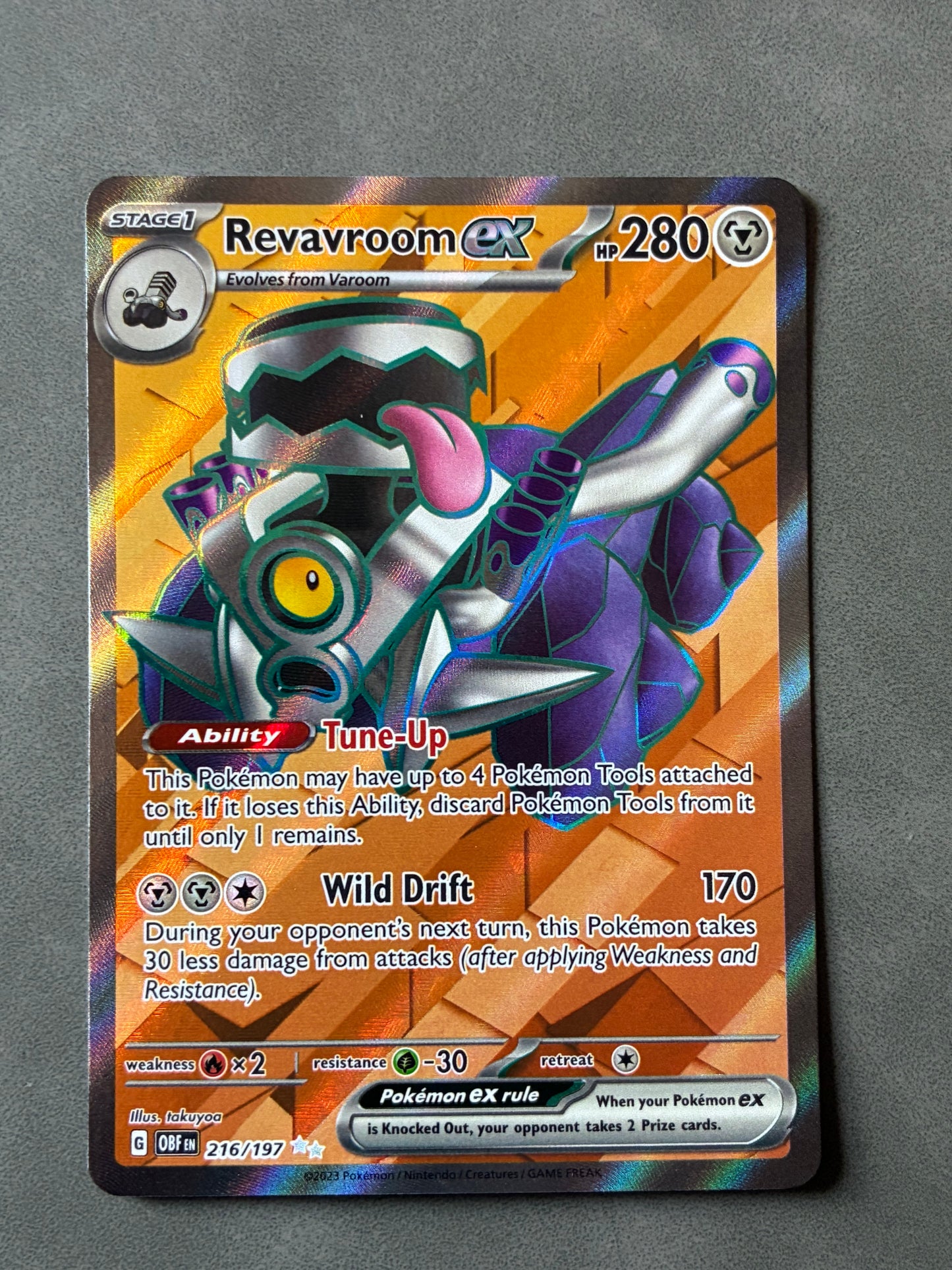 2023 POKEMON TCG - REVEVROOM EX 216/197 HOLO