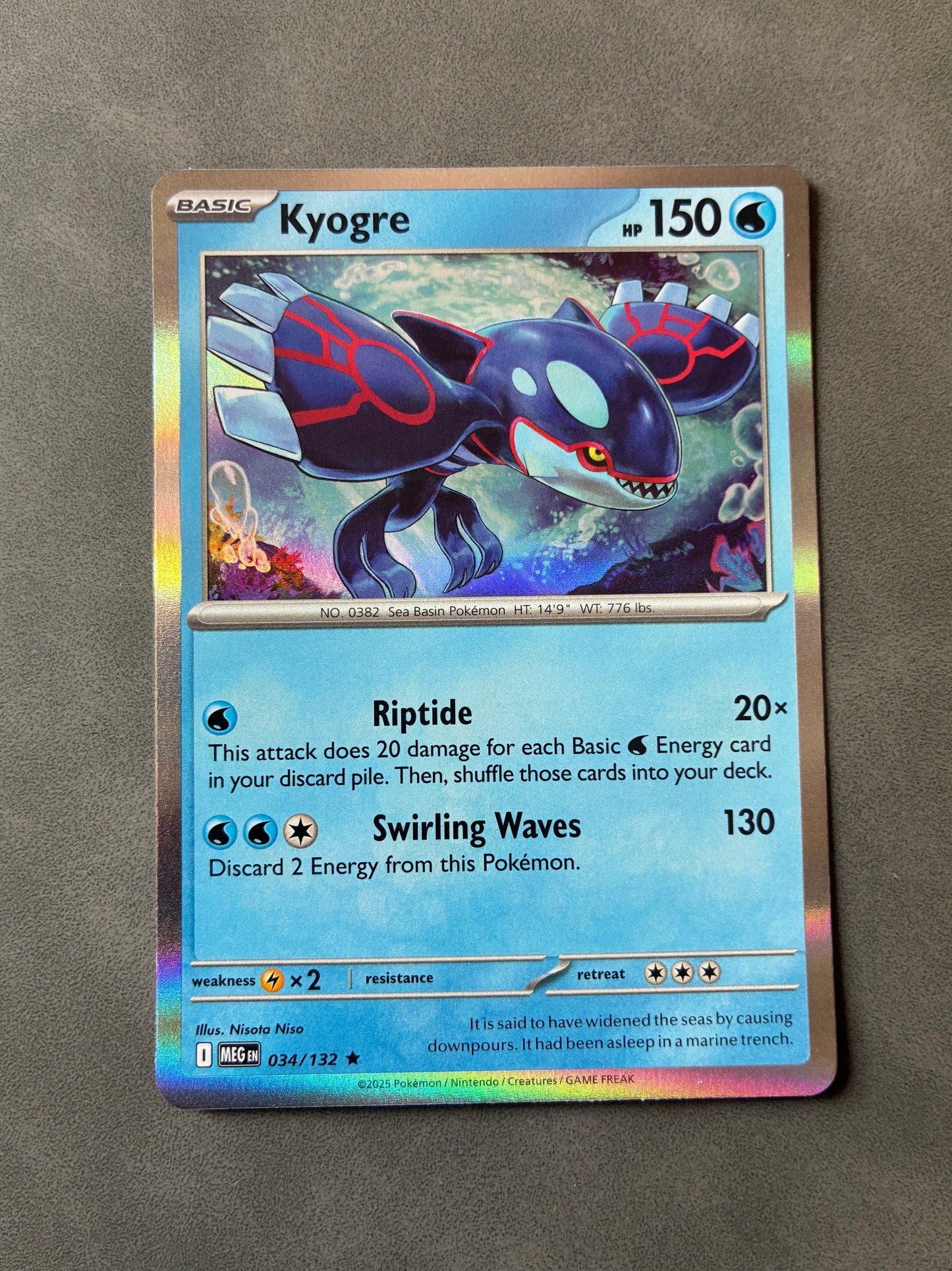 2025 POKEMON TCG MEG - KYOGRE 034/132 (HOLO)