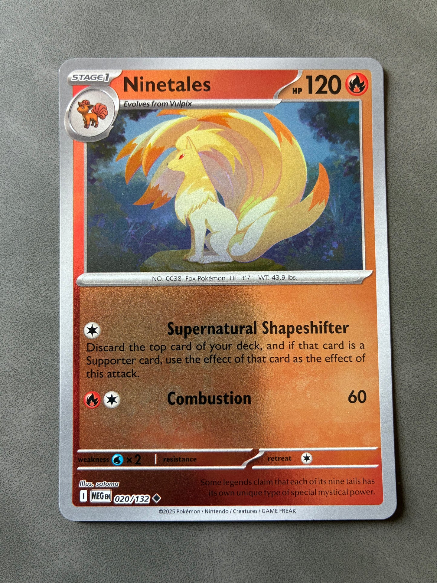 2025 POKEMON TCG MEG - NINETALES 020/132 (HOLO)