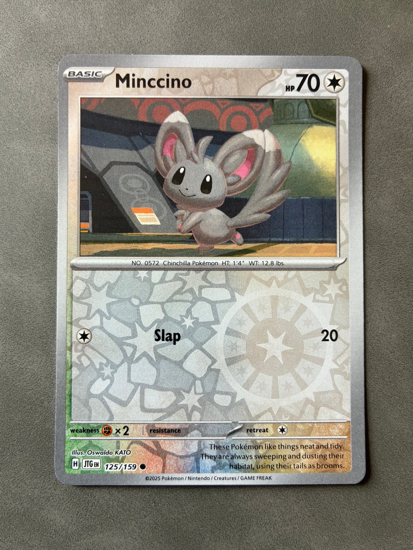 2025 POKEMON TCG JTG - MINCCINO 125/159 (REVERSE HOLO)