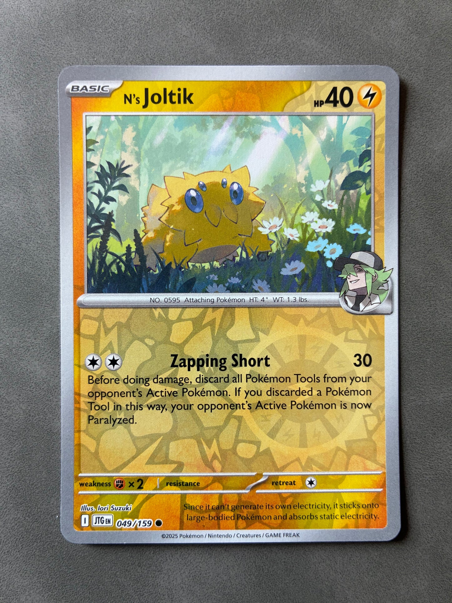 2025 POKEMON TCG JTG - N'S JOLTIK 049/159 (REVERSE HOLO)
