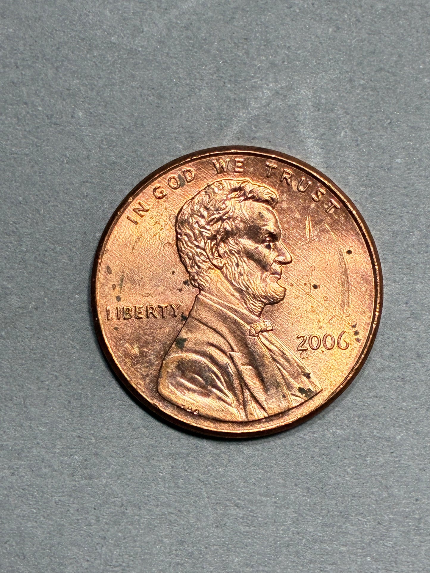 2006 PENNY NO MINT MARK CLOSE "AM" BRIGHT CIRCULATED