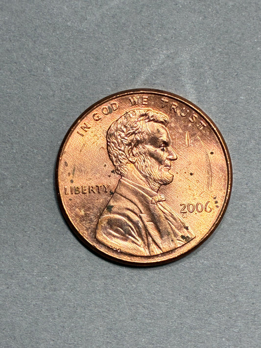 2006 PENNY NO MINT MARK CLOSE "AM" BRIGHT CIRCULATED