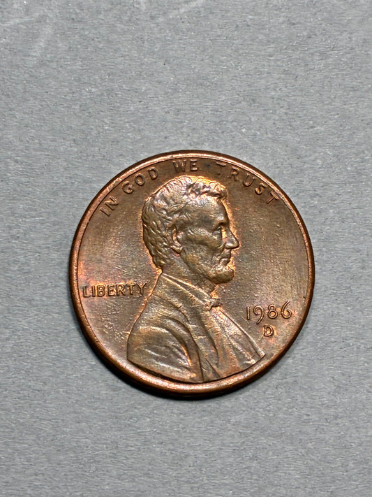 1986 D PENNY CIRCULATED (PNC 0110)