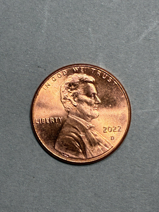 2022 D PENNY BRIGHT RED CIRCULATED (PNC 0114)