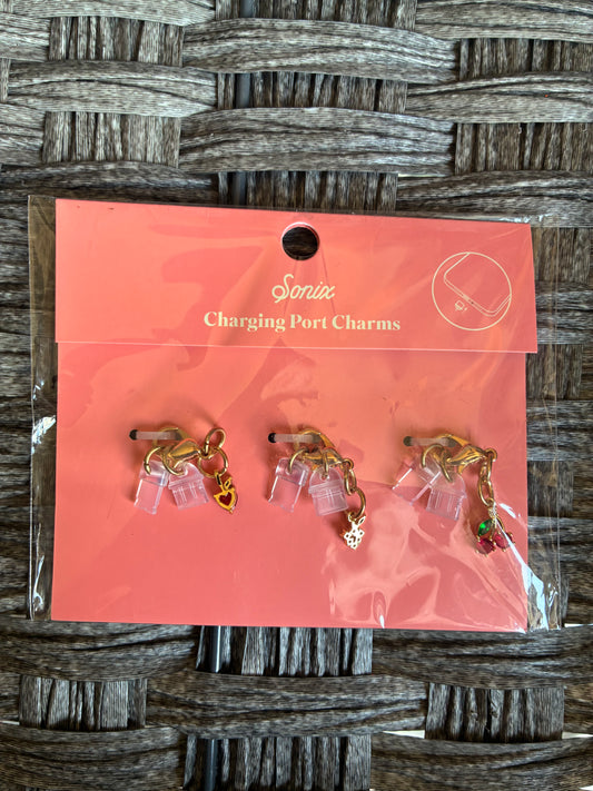 SONIX CHARGING PORT CHARMS 3PCS CRYSTAL FRUITS