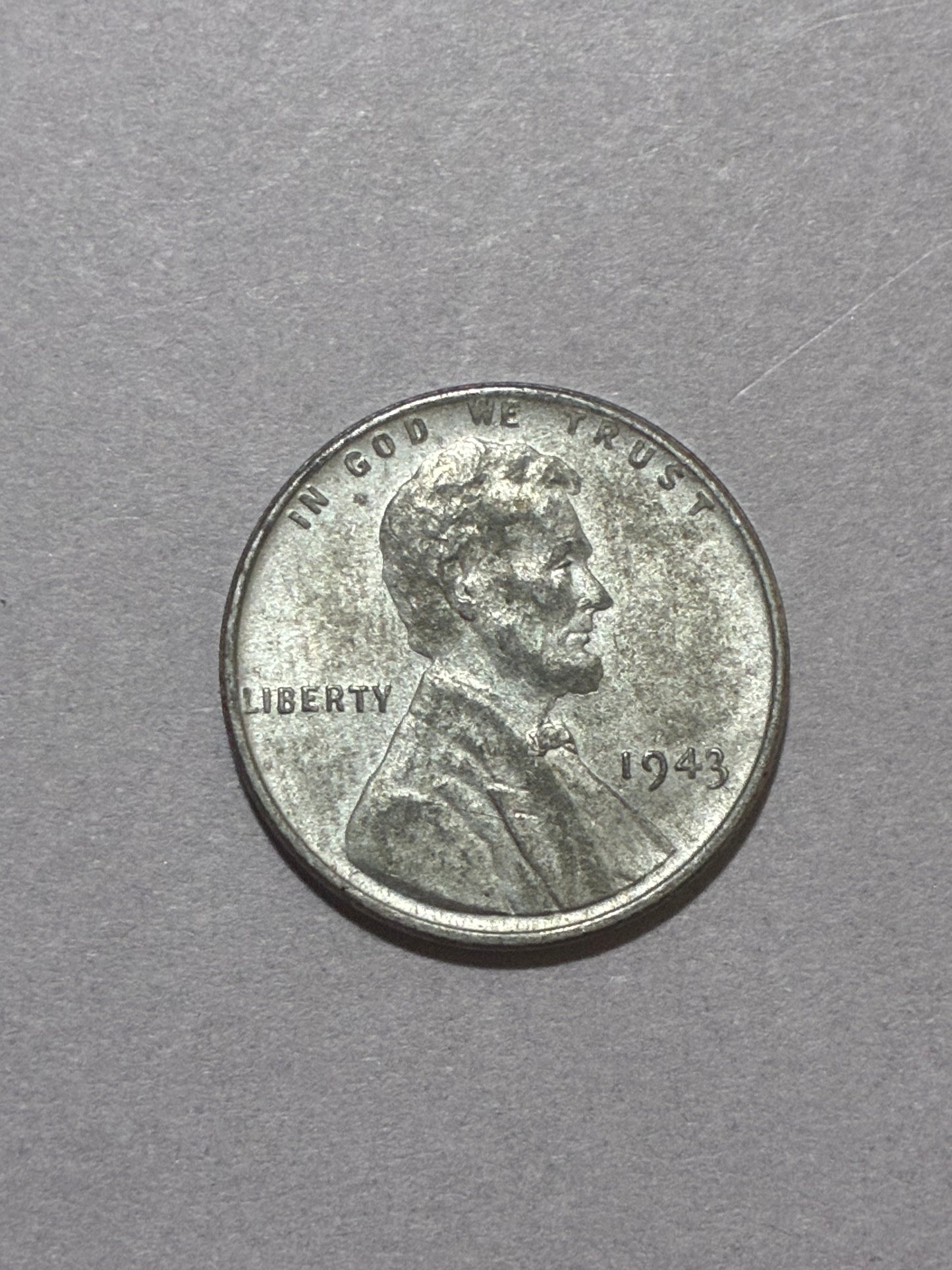 1943 STEEL WHEAT PENNY NO MINT MARK CIRCULATED - GOOD (LN0002)