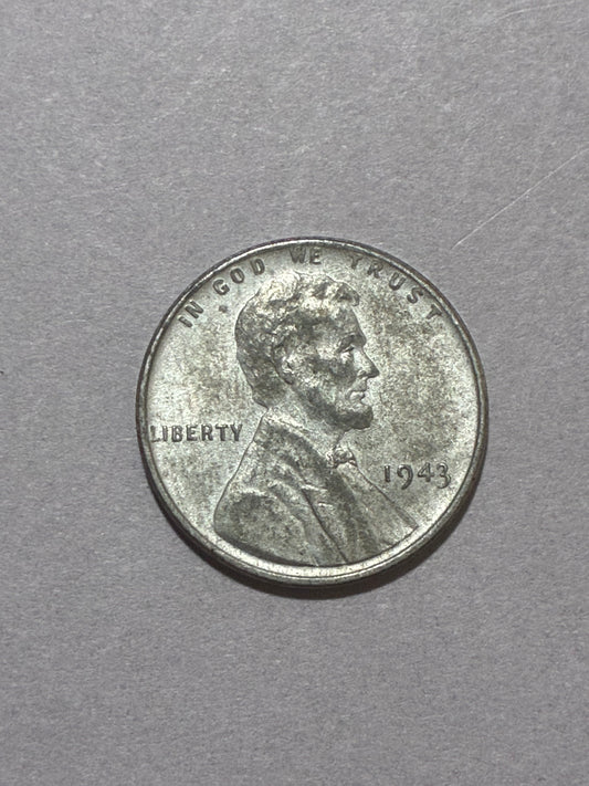 1943 STEEL WHEAT PENNY NO MINT MARK CIRCULATED - GOOD (LN0002)