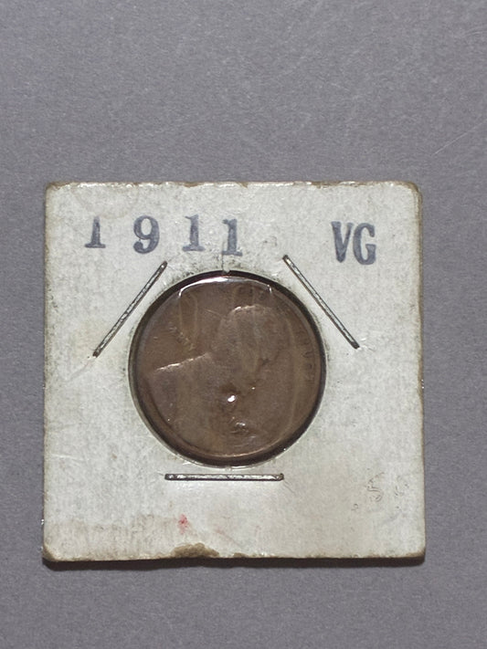 1911 WHEAT PENNY NO MINT MARK  95% COPPER "L" ON RIM - FAIR (LN0003)