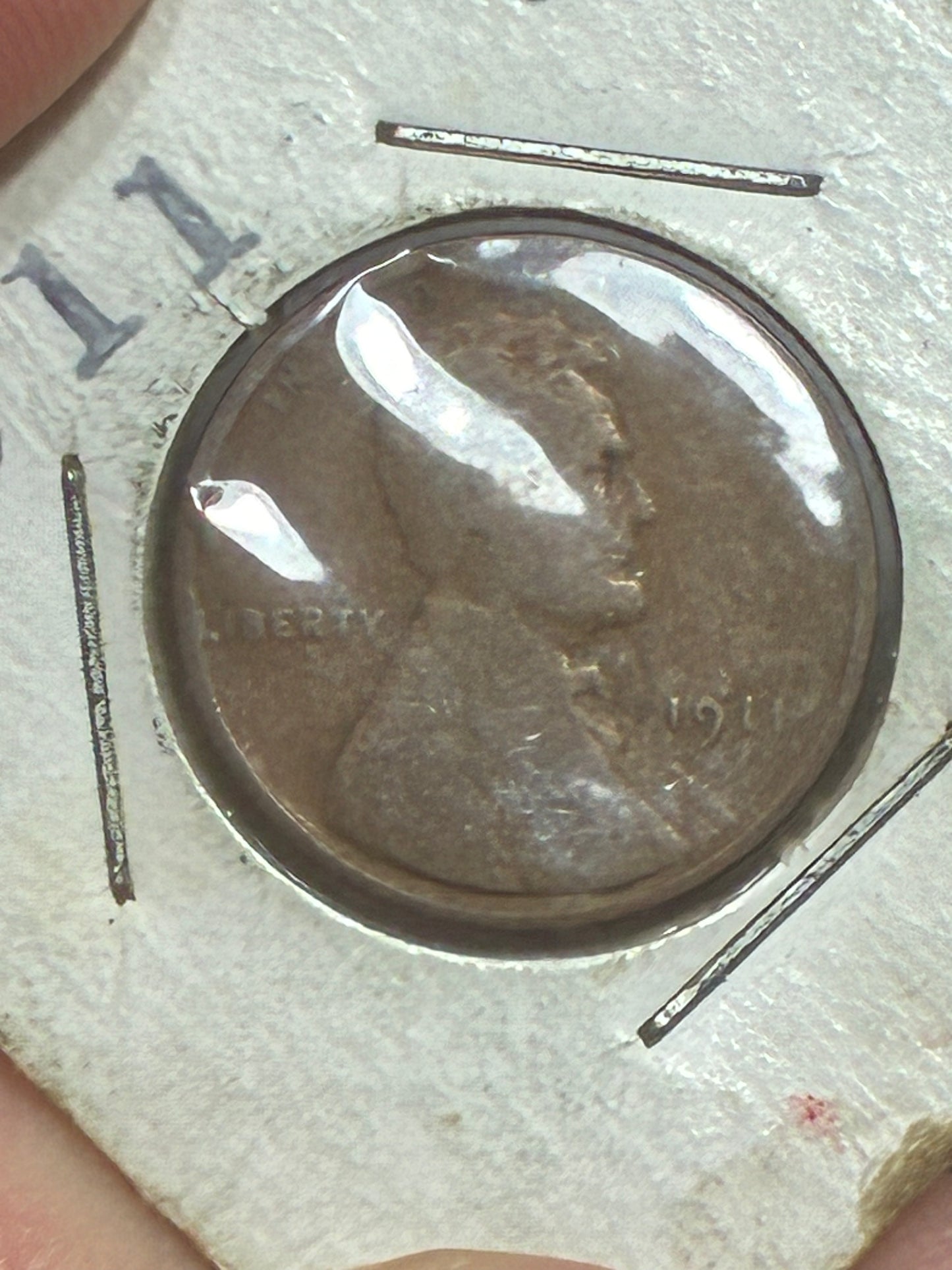 1911 WHEAT PENNY NO MINT MARK  95% COPPER "L" ON RIM - FAIR (LN0003)