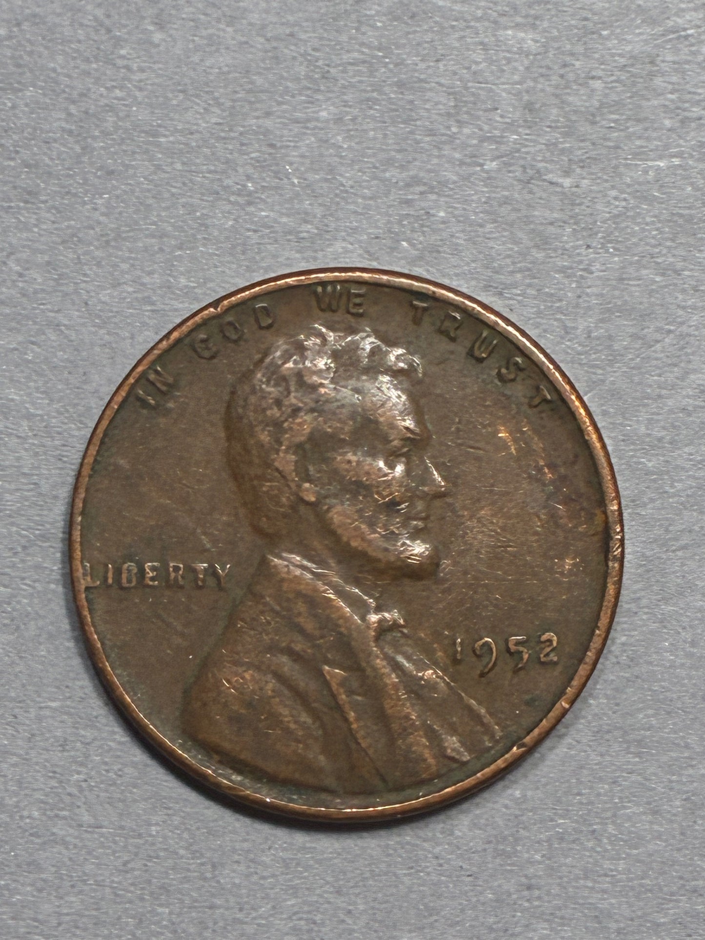 1952 WHEAT PENNY NO MINT MARK 95% COPPER "L" ON RIM CIRCULATED - GOOD (LN0005)