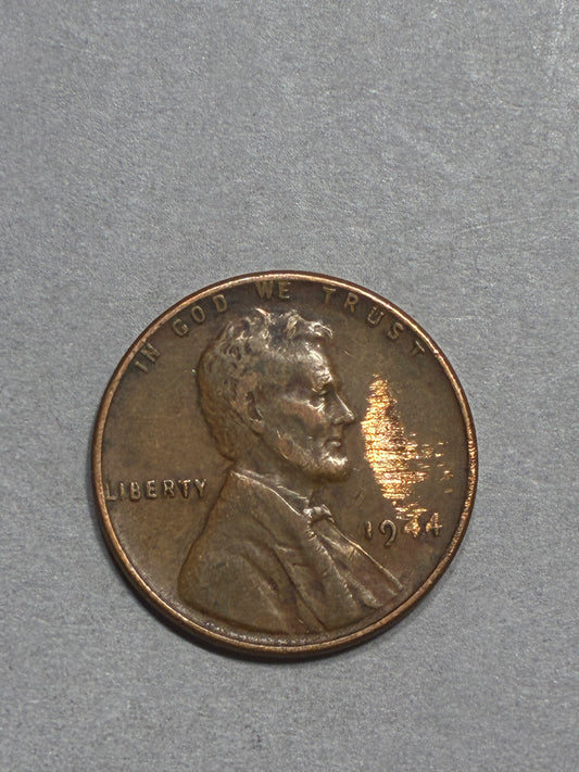1944 WHEAT PENNY NO MINT MARK 95% COPPER CIRCULATED - ACCEPTABLE (LN0016)