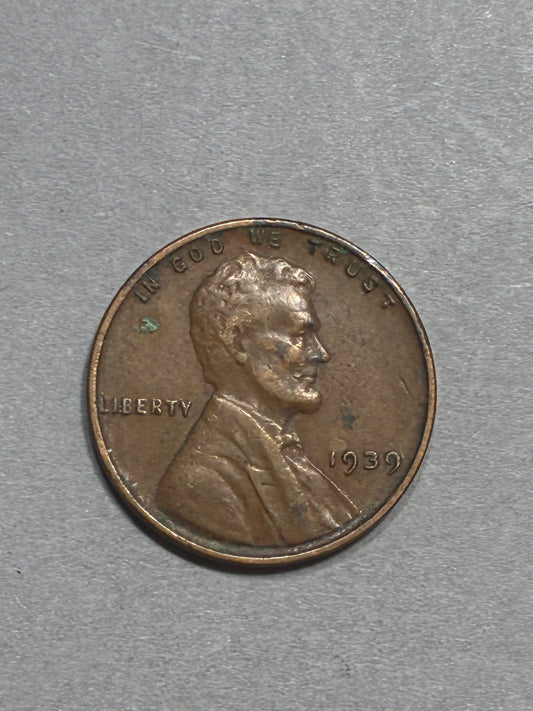 1939 PENNY NO MINT MARK 95% COPPER WIDE RIM - CIRCULATED (LN0030)