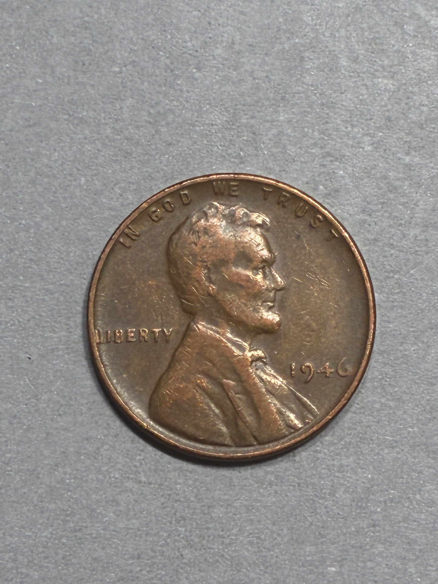 1946 PENNY NO MINT MARK 95% COPPER - CIRCULATED (LN0035)