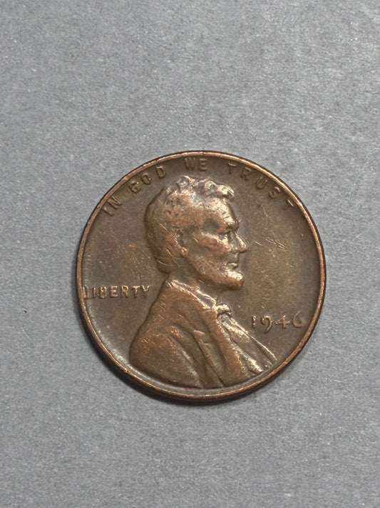 1946 PENNY NO MINT MARK 95% COPPER - CIRCULATED (LN0035)