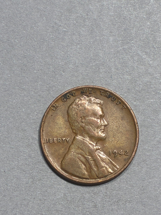 1942 WHEAT PENNY NO MINT MARK 95% COPPER WIDE RIM - CIRCULATED (LN0038)
