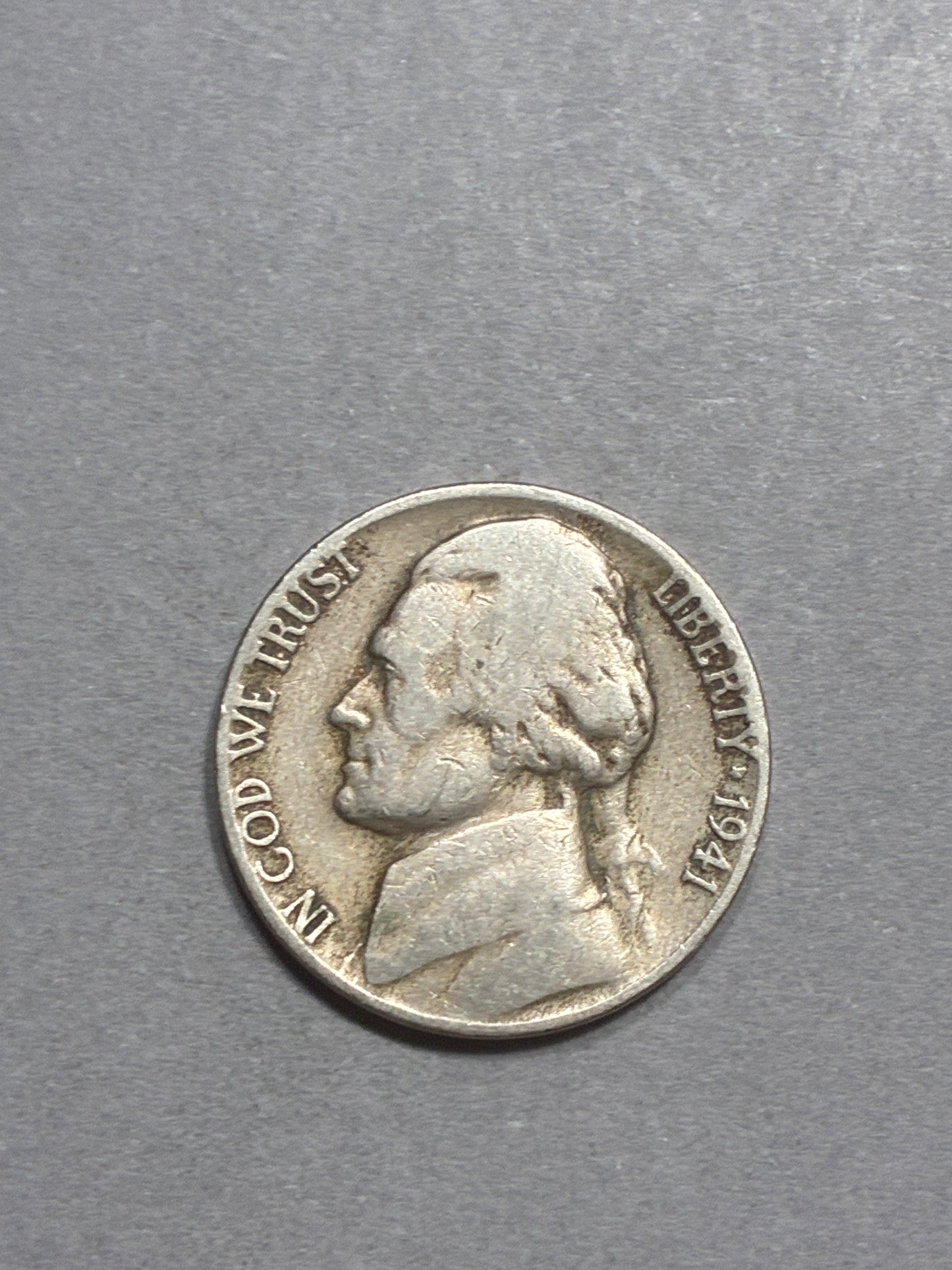 1941 NICKEL NO MINT MARK - CIRCULATED - FAIR (LN0019)
