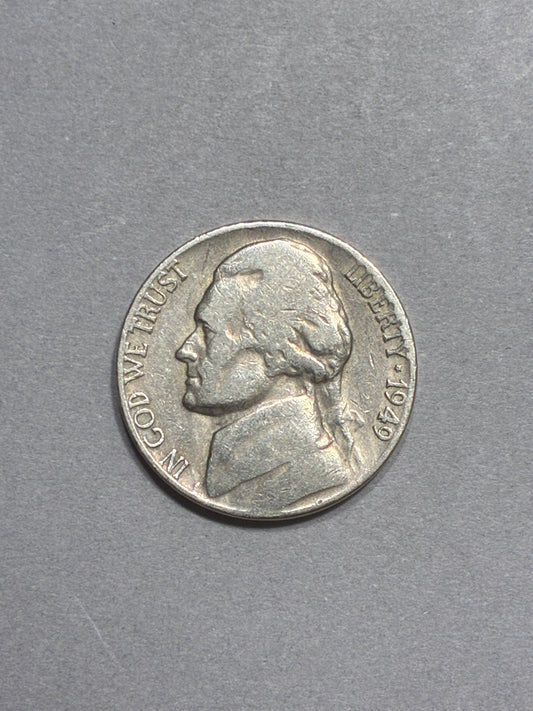 1949 NICKEL NO MINT MARK - CIRCULATED (LN0023)