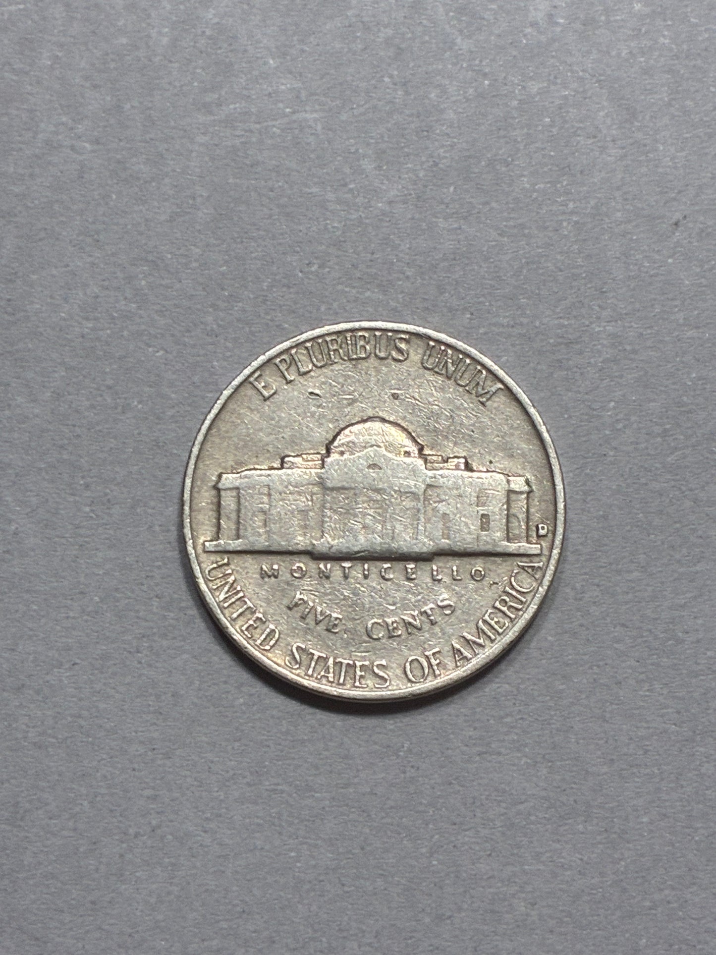 1961 D NICKEL WIDE RIM - CIRCULATED (LN0024)