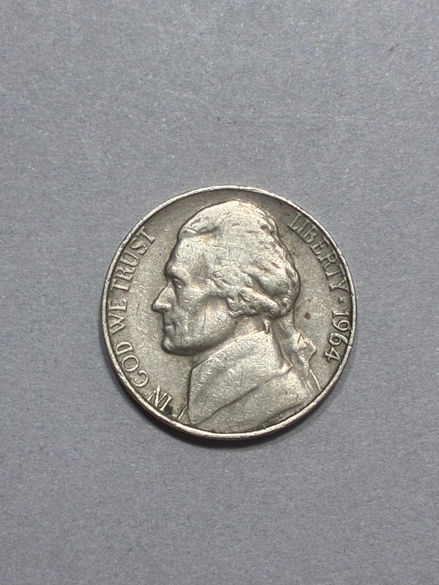 1964 NICKEL NO MINT MARK - CIRCULATED (LN0025)