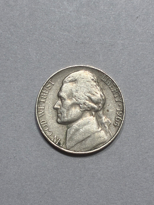 1964 NICKEL NO MINT MARK - CIRCULATED (LN0025)