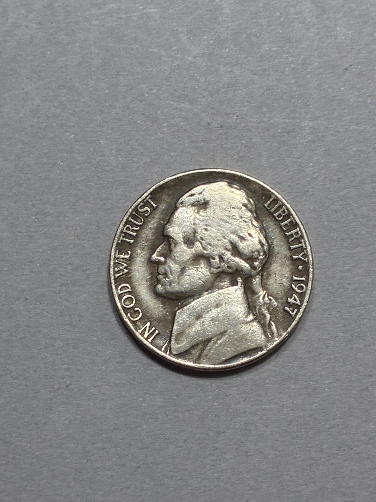 1947 NICKEL NO MINT MARK - CIRCULATED (LN0026)