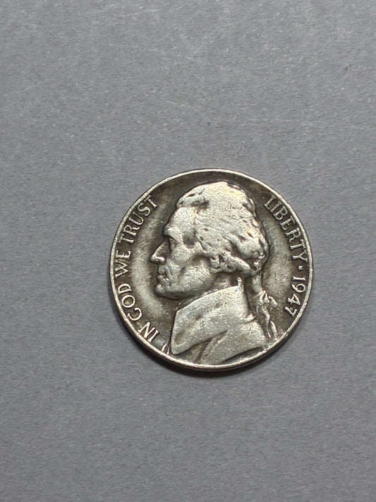 1947 NICKEL NO MINT MARK - CIRCULATED (LN0026)