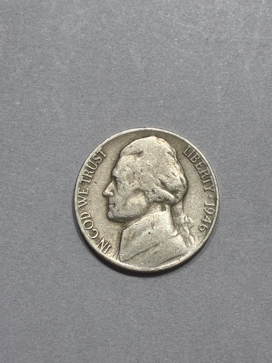 1946 NICKEL NO MINT MARK - CIRCULATED (LN0028)