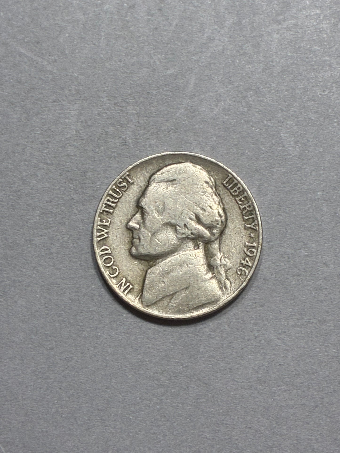 1946 NICKEL NO MINT MARK - CIRCULATED (LN0043)
