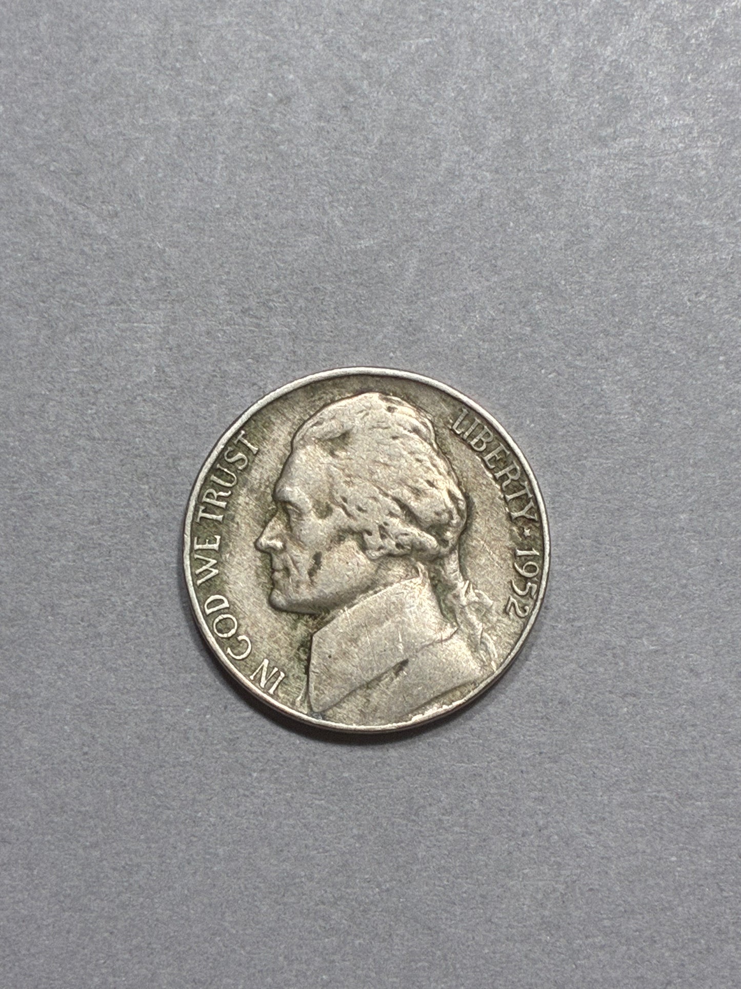 1952 NICKEL NO MINT MARK - CIRCULATED (LN0044)