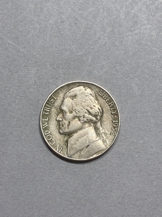 1952 NICKEL NO MINT MARK - CIRCULATED (LN0044)