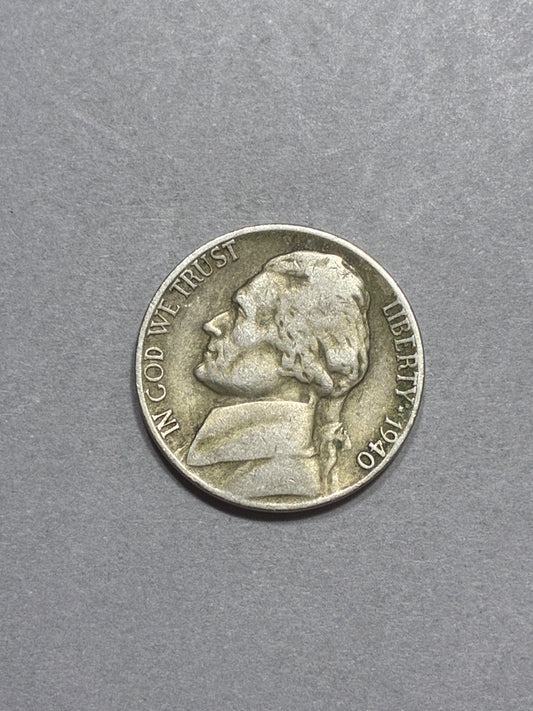 1940 NICKEL NO MINT MARK - CIRCULATED (LN0046)