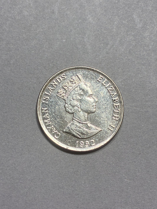 10 CENTS CAYMAN ISLANDS 1992 FT. QUEEN ELIZABETH II - CIRCULATED (LN0048)