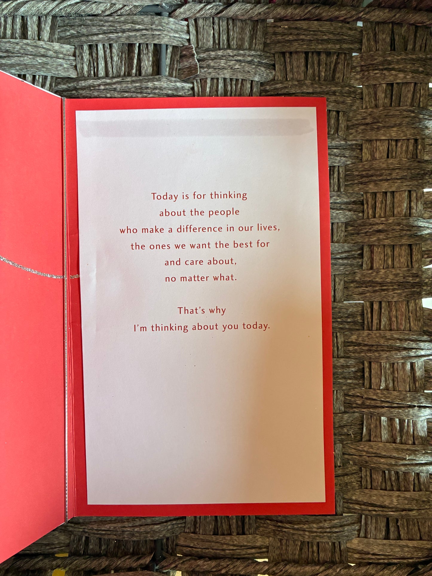 HAPPY HEARTS DAY RED CARD BY AMERICAN GREETINGS