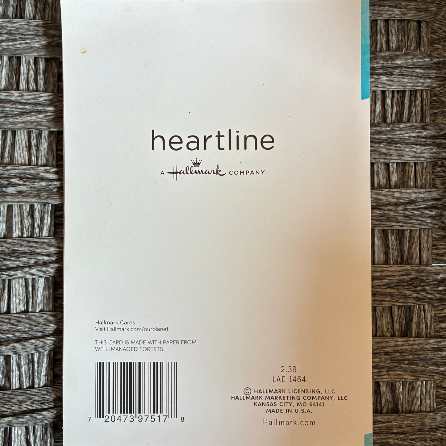 BIRTHDAY CARD BY HALLMARK