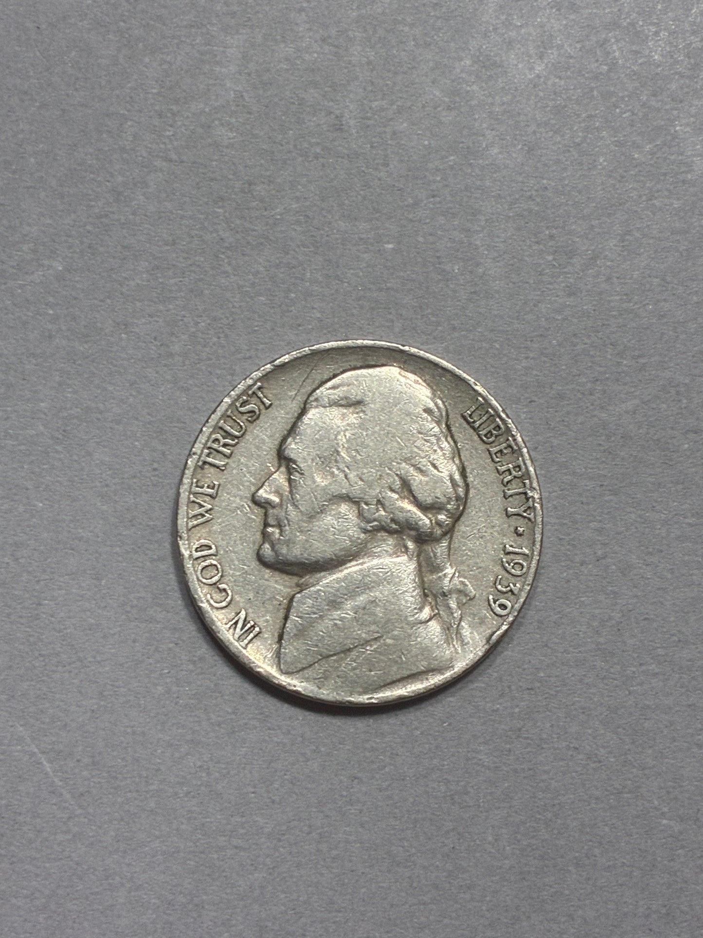 1939 NICKEL NO MINT MARK - CIRCULATED (LN0050)