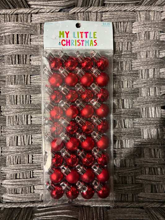 MY LITTLE CHRISTMAS RED MINI ORNAMENTS