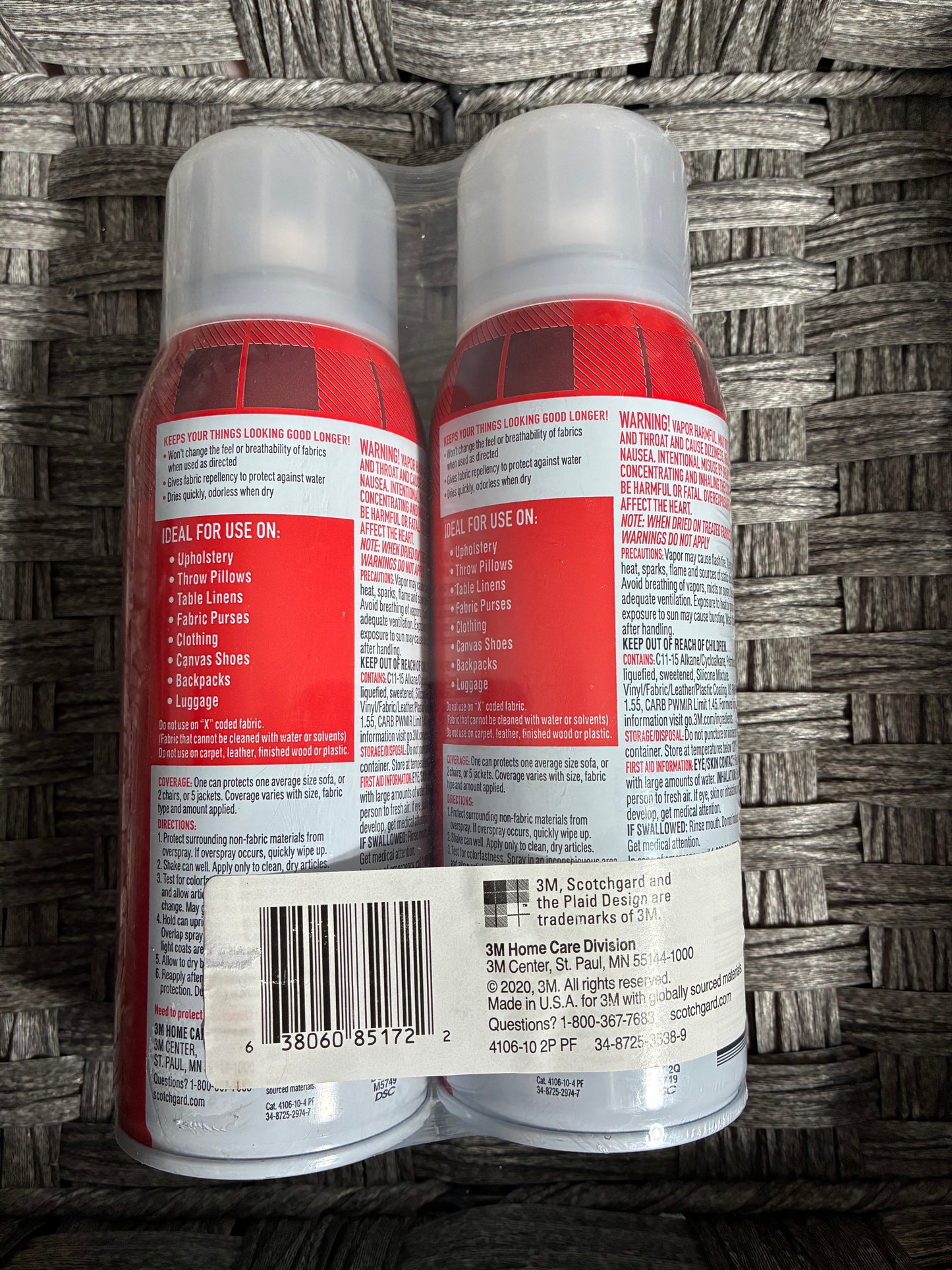 2PK SCOTCHGARD FABRIC WATER SHIELD - LONG LASTING PROTECTION - 10OZ