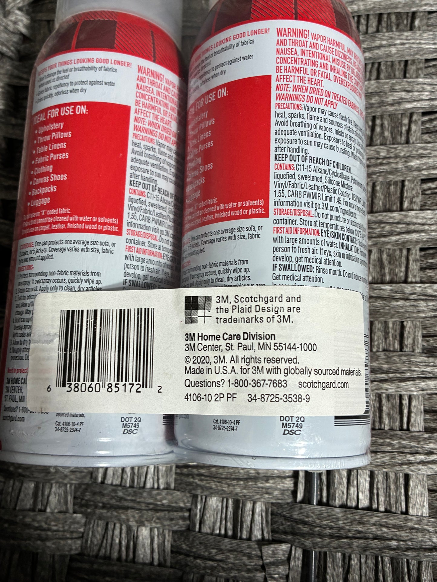 2PK SCOTCHGARD FABRIC WATER SHIELD - LONG LASTING PROTECTION - 10OZ
