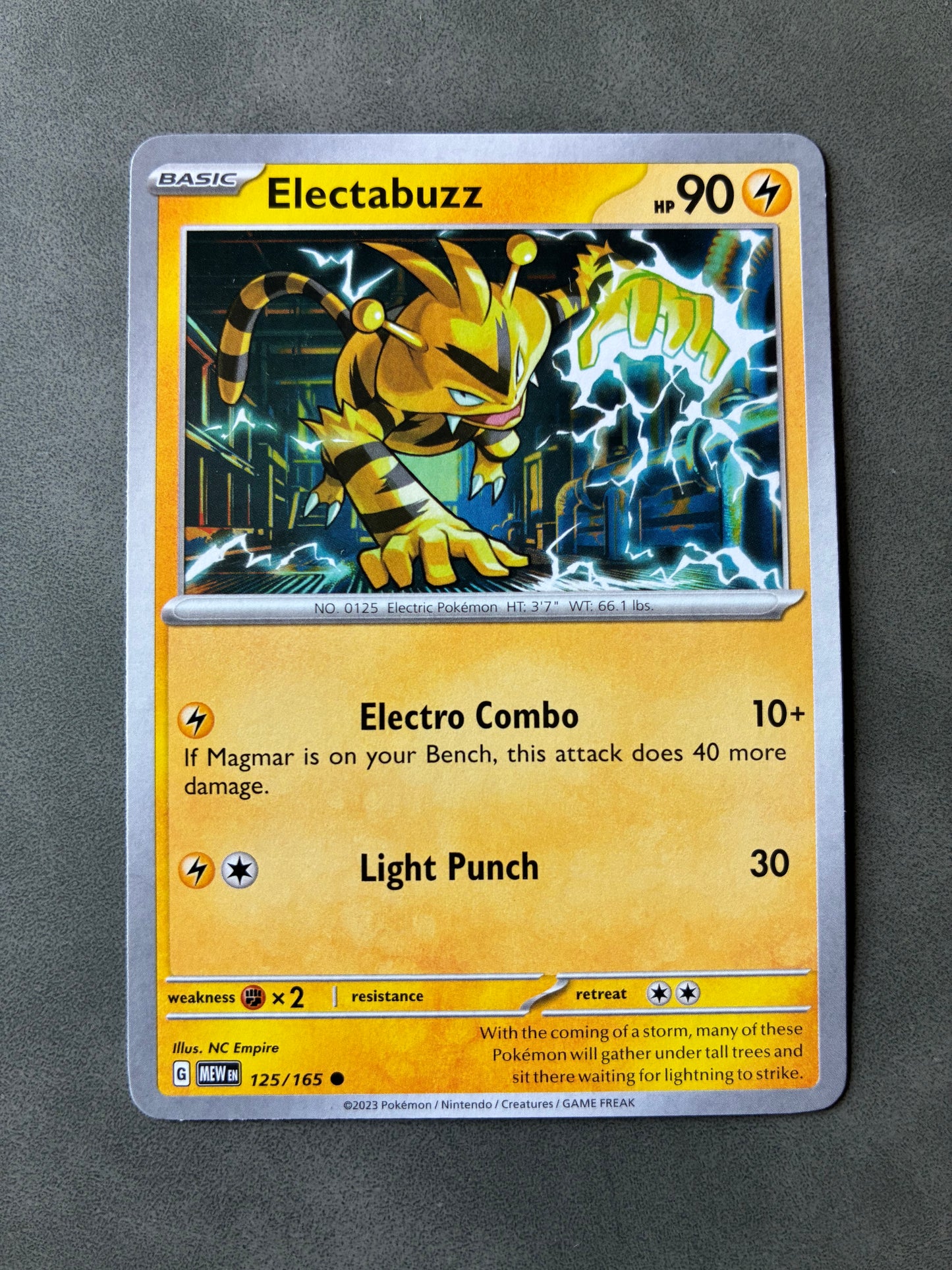 2023 POKEMON TCG (MEW) - ELECTABUZZ 125/165
